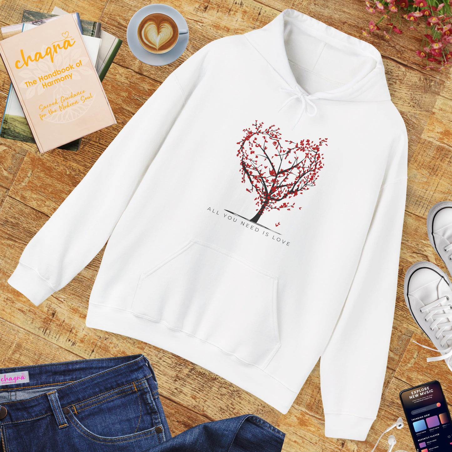 ❤️All You Need Is Love Hoodie – Heartfelt Comfort for Soulful Living🌳