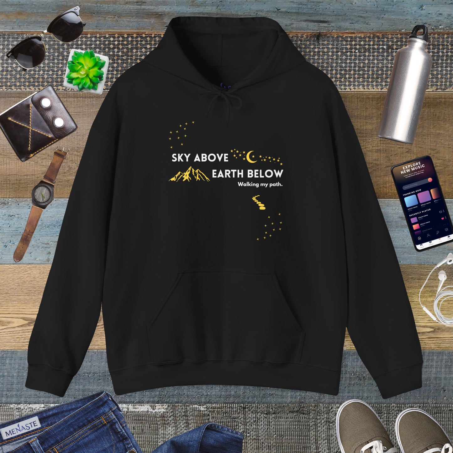 🌌 Menaste "Sky Above, Earth Below" Hoodie