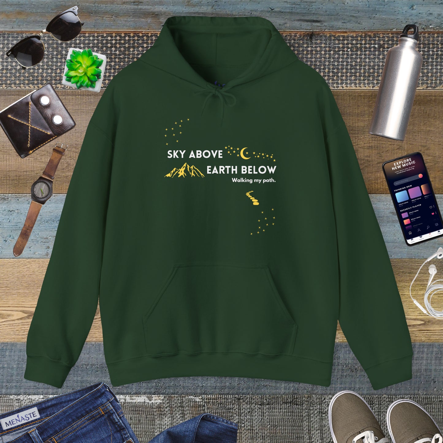 🌌 Menaste "Sky Above, Earth Below" Hoodie