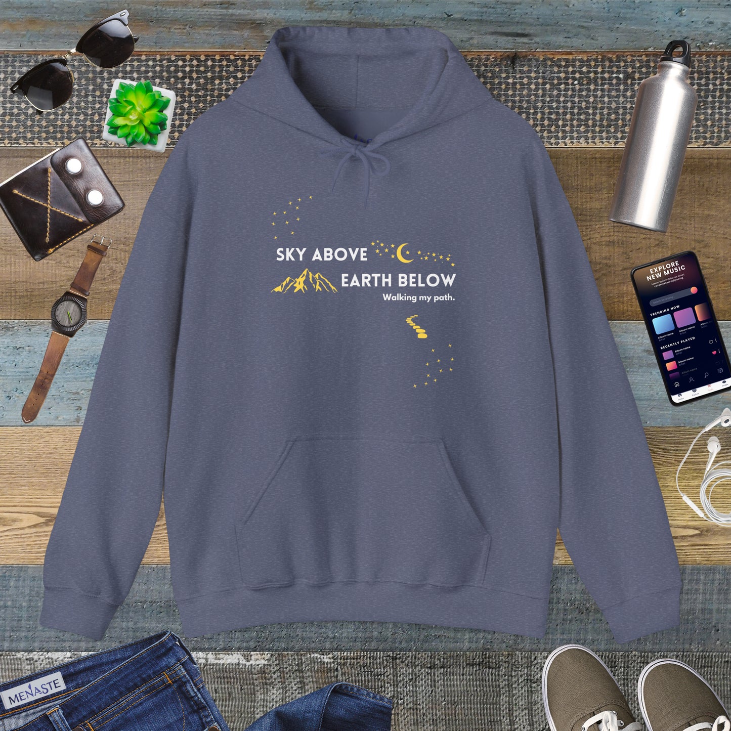 🌌 Menaste "Sky Above, Earth Below" Hoodie