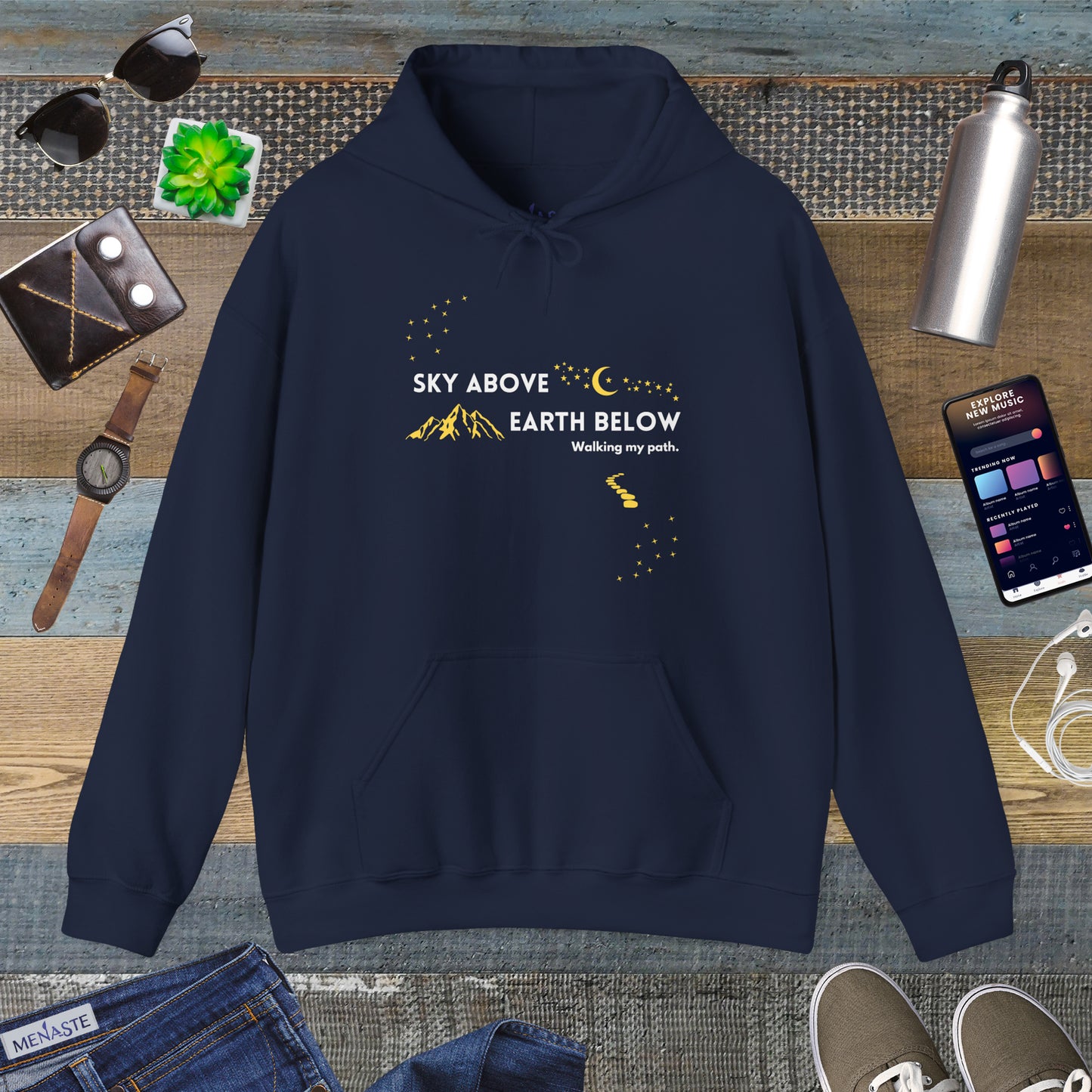🌌 Menaste "Sky Above, Earth Below" Hoodie