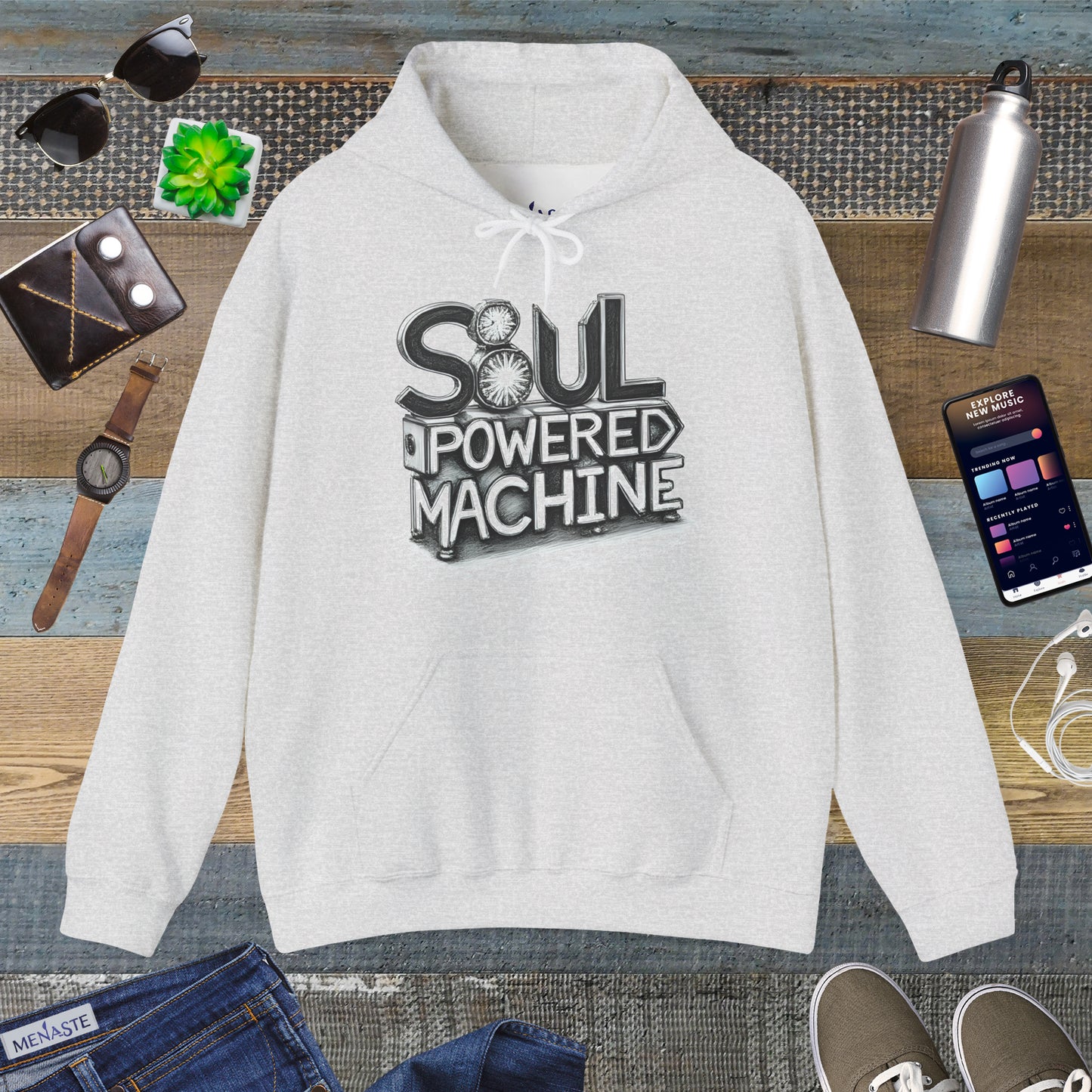 ⚙️ Menaste “Soul Powered Machine” Hoodie