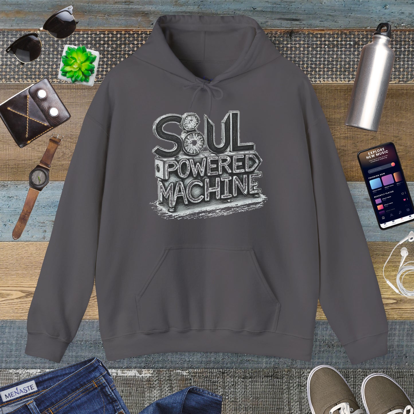 ⚙️ Menaste “Soul Powered Machine” Hoodie