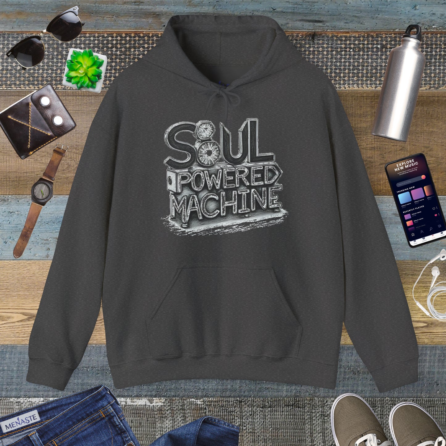 ⚙️ Menaste “Soul Powered Machine” Hoodie