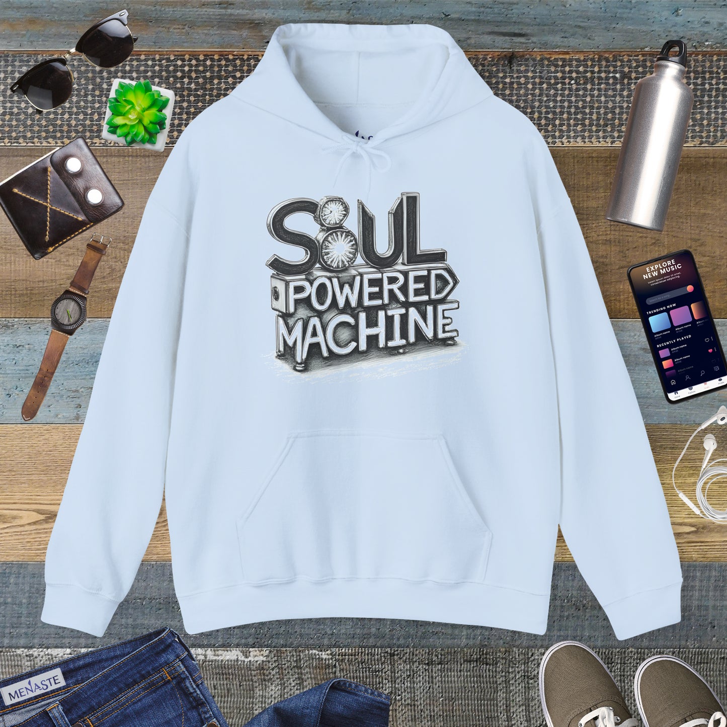 ⚙️ Menaste “Soul Powered Machine” Hoodie