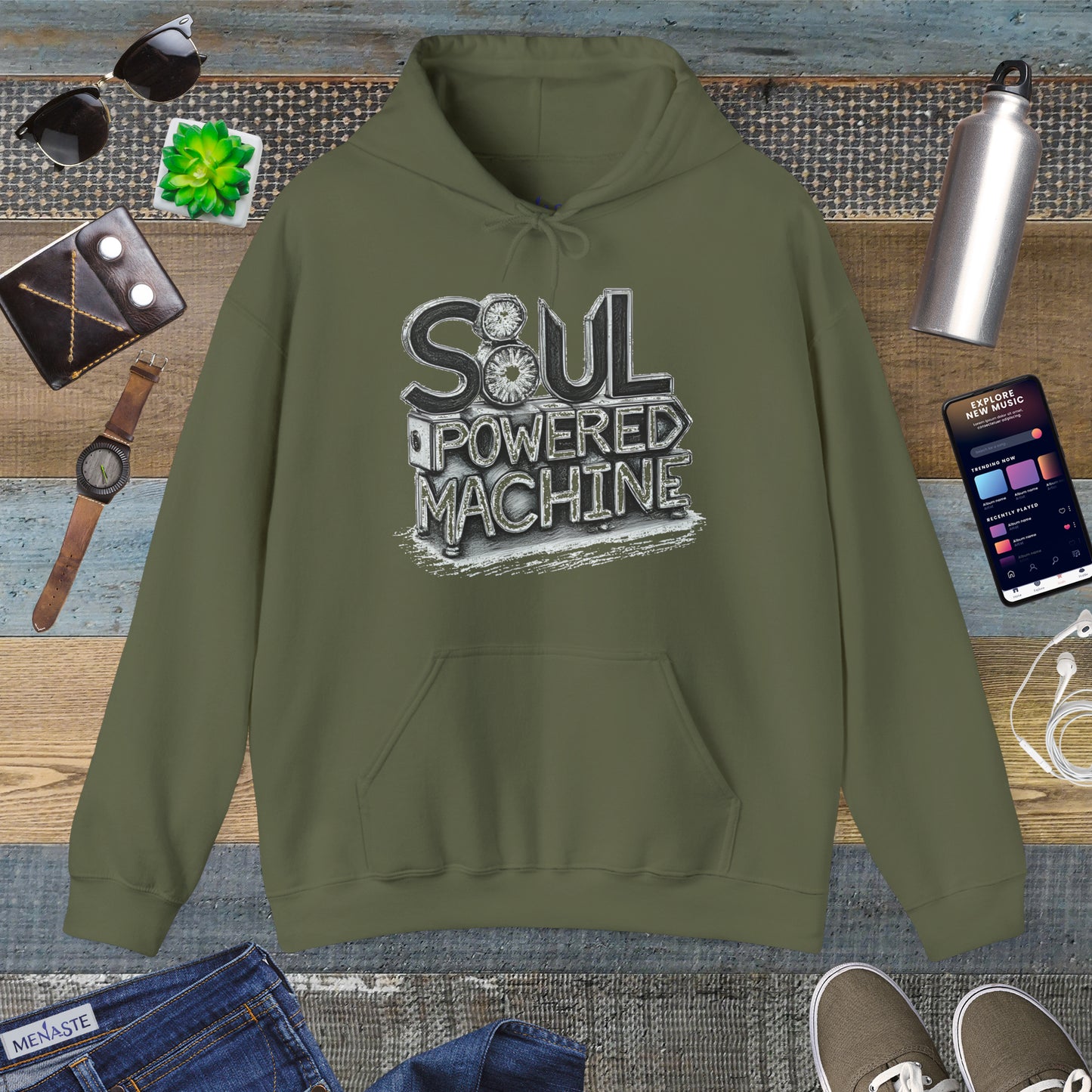 ⚙️ Menaste “Soul Powered Machine” Hoodie
