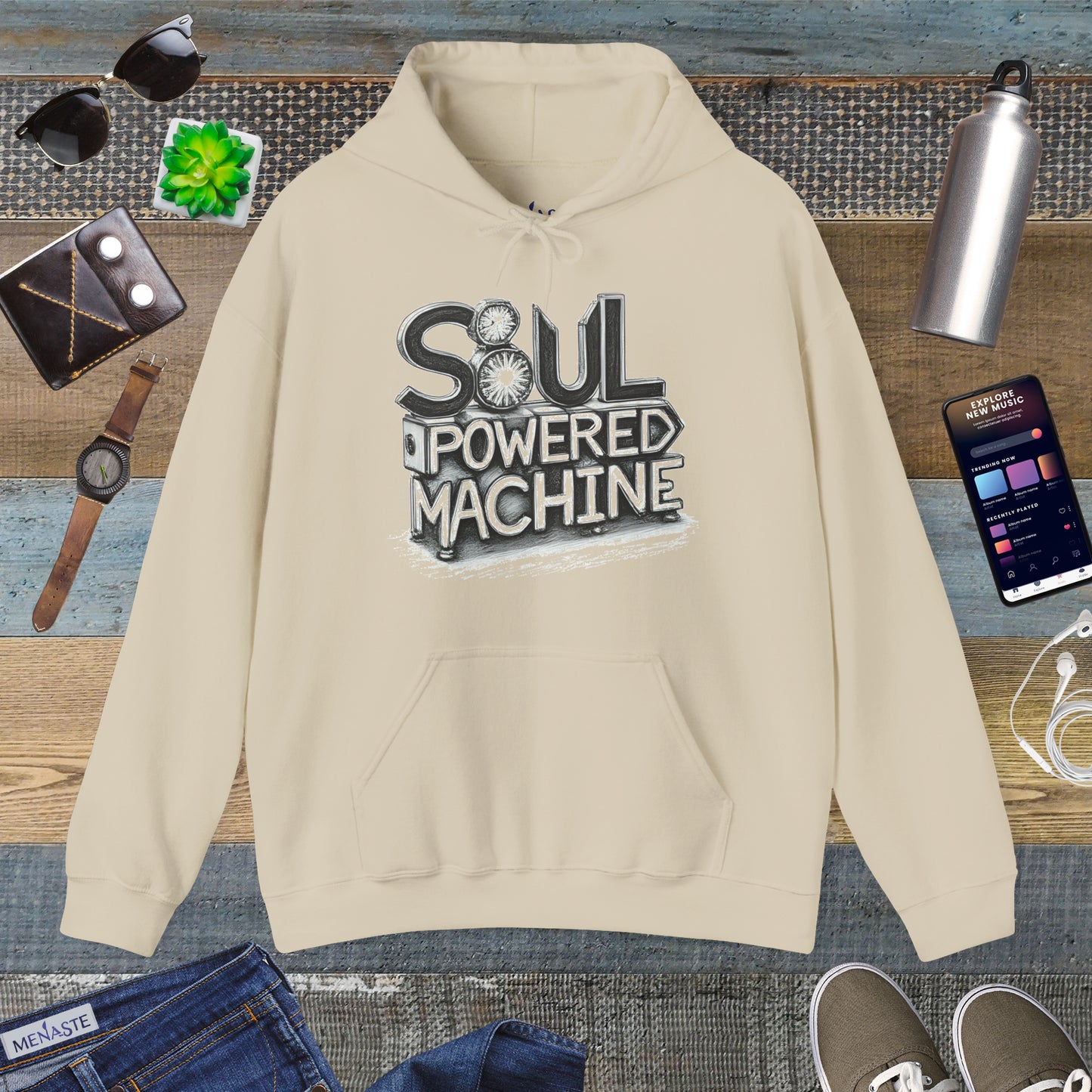 ⚙️ Menaste “Soul Powered Machine” Hoodie