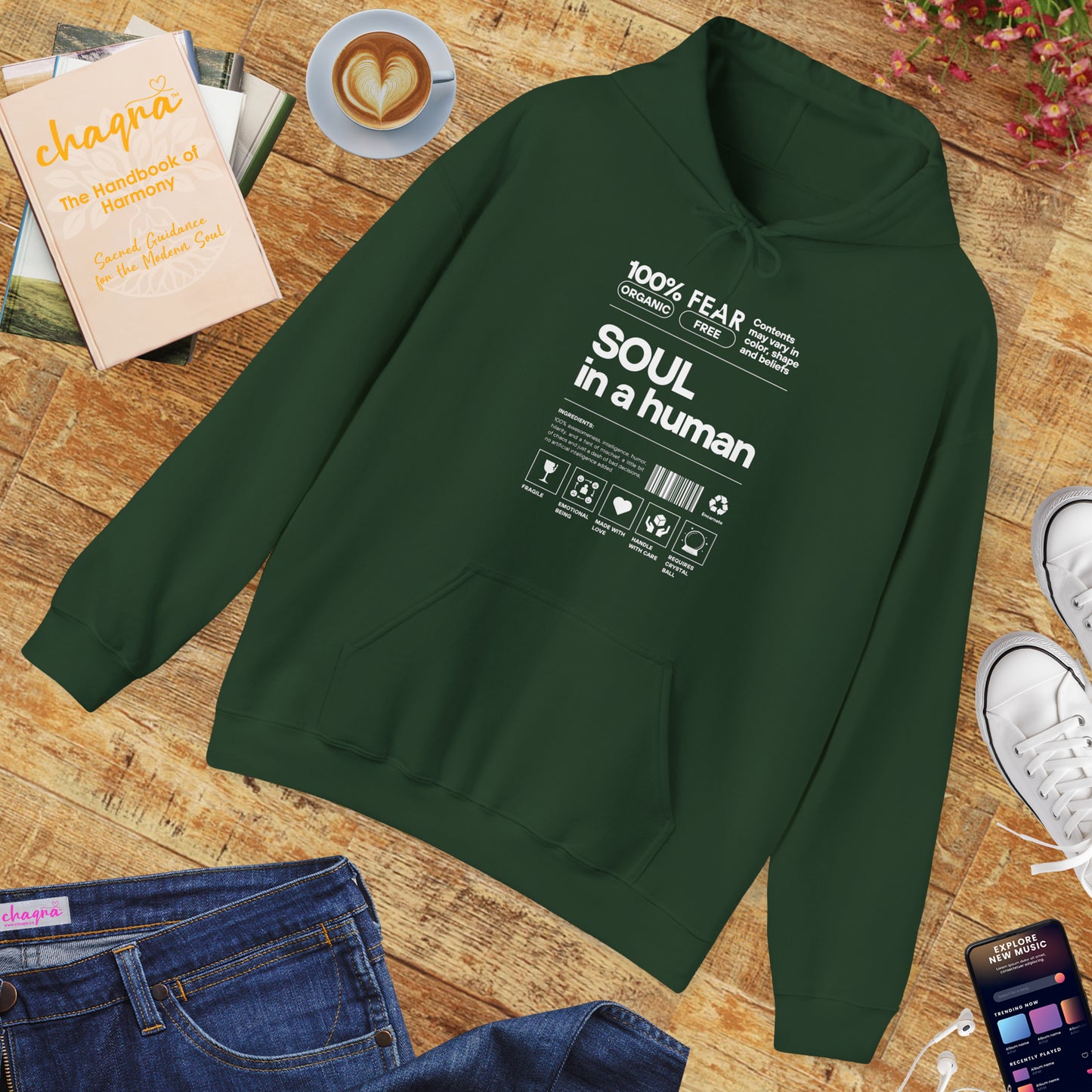 🌿Soul in a Human – Nutrition Facts Hoodie💫✨