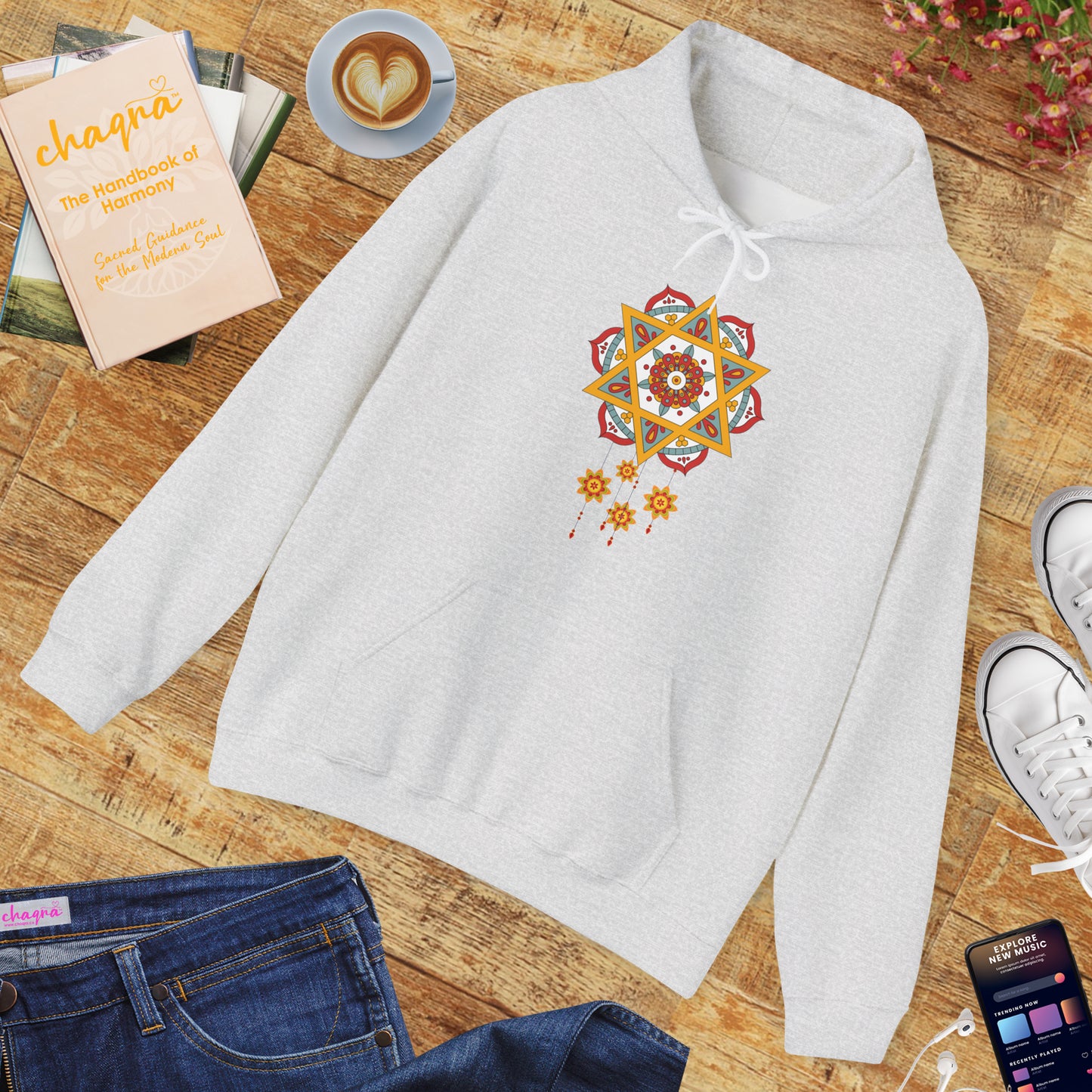 ✨Star Mandala Bloom Hoodie — Celestial Radiance Meets Earthly Grace🌸🌟🌀
