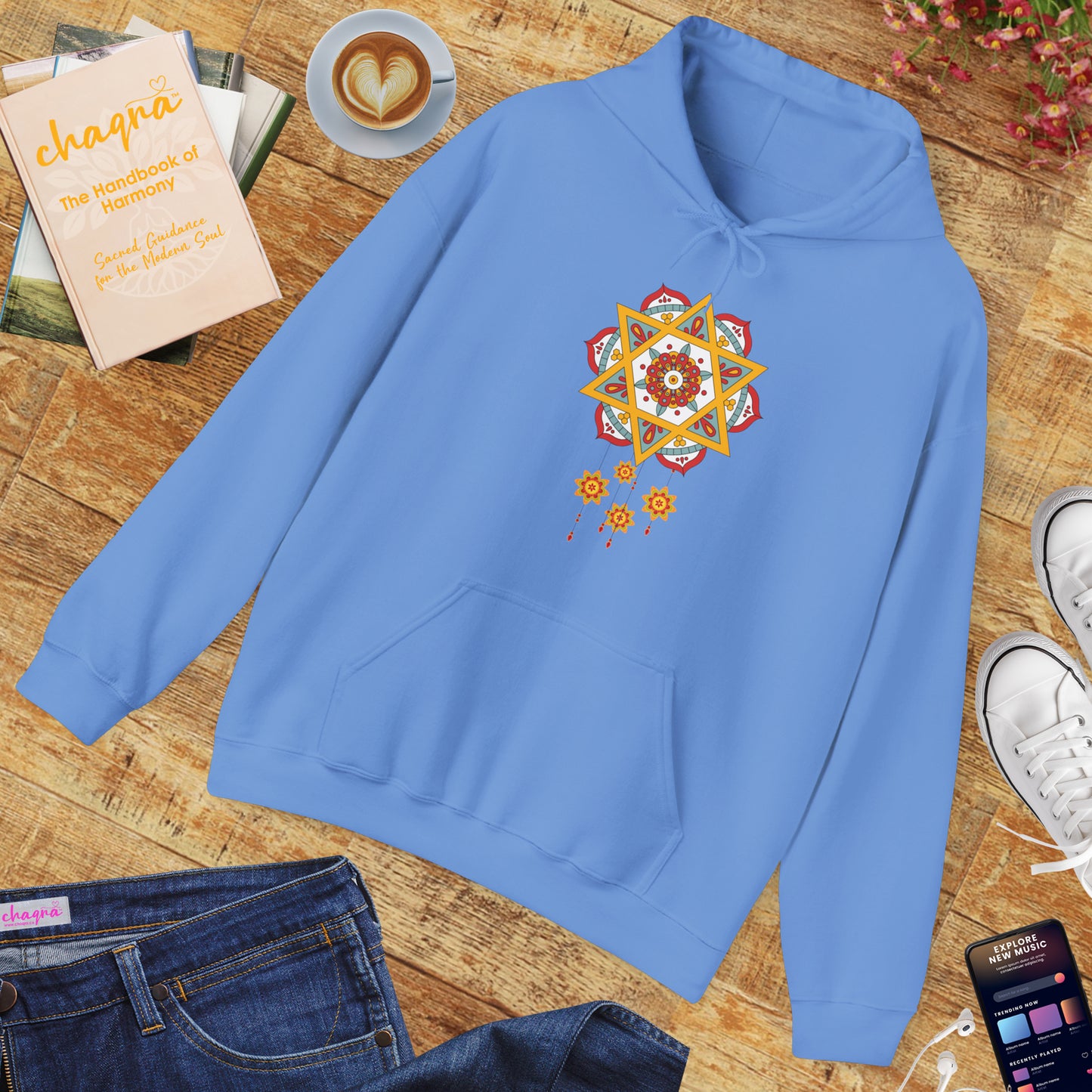 ✨Star Mandala Bloom Hoodie — Celestial Radiance Meets Earthly Grace🌸🌟🌀