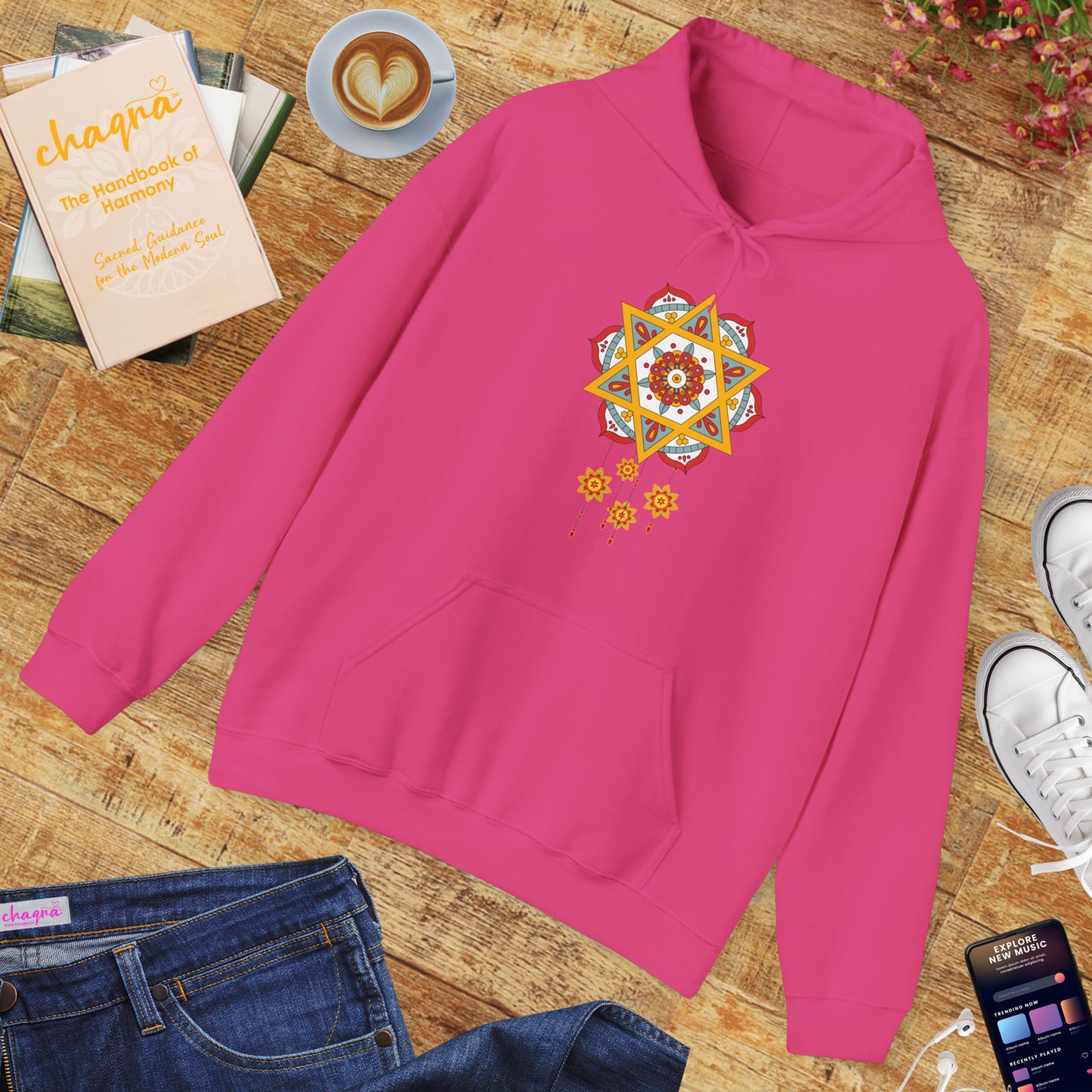 ✨Star Mandala Bloom Hoodie — Celestial Radiance Meets Earthly Grace🌸🌟🌀