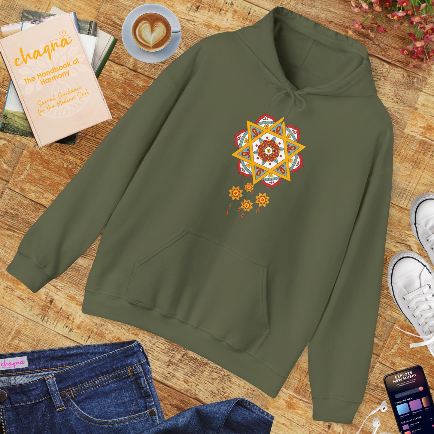 ✨Star Mandala Bloom Hoodie — Celestial Radiance Meets Earthly Grace🌸🌟🌀