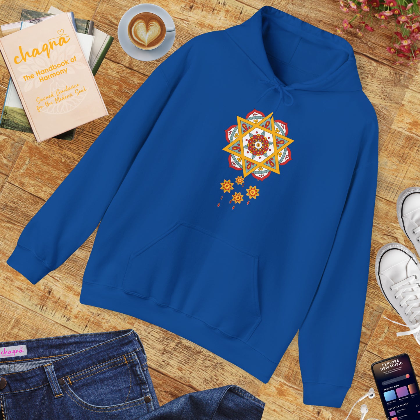 ✨Star Mandala Bloom Hoodie — Celestial Radiance Meets Earthly Grace🌸🌟🌀