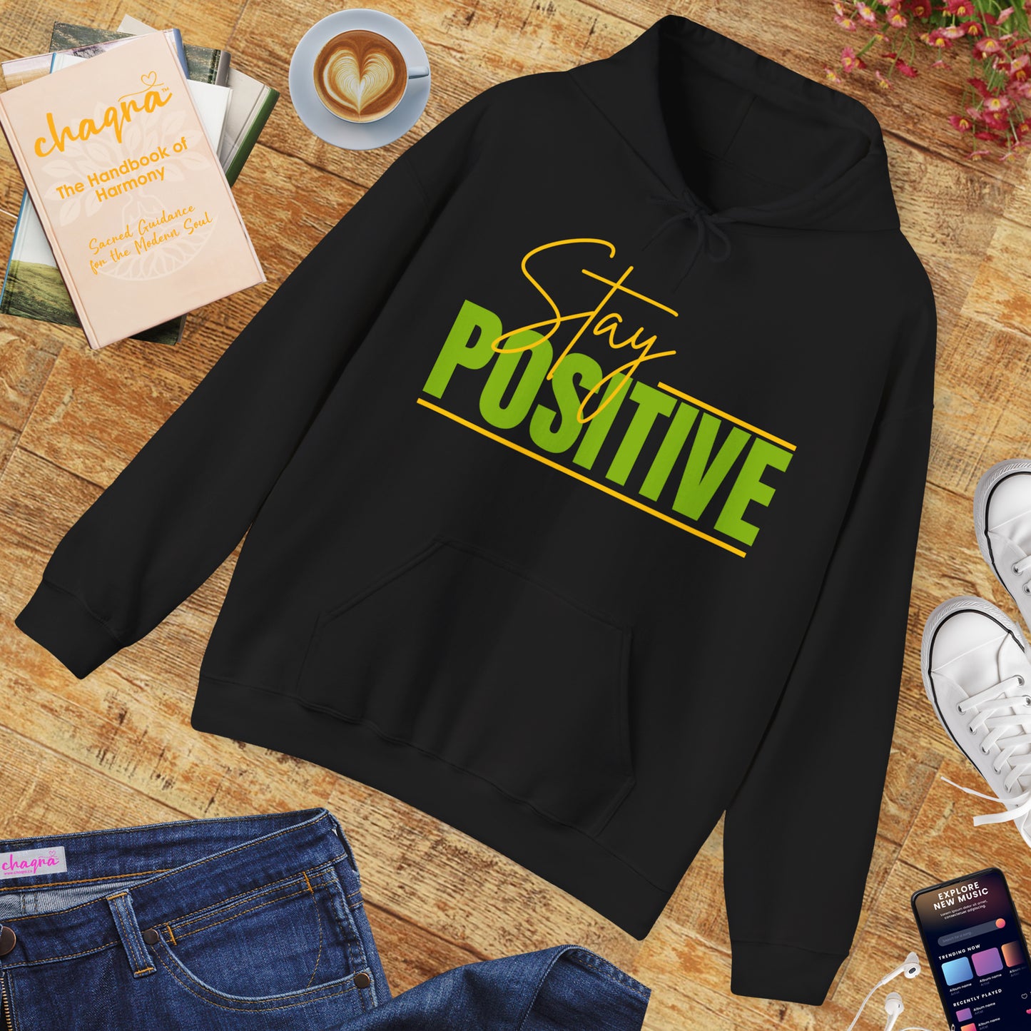 🌞STAY POSITIVE Hoodie — Radiate Light, Wear Your Energy ✨🔥