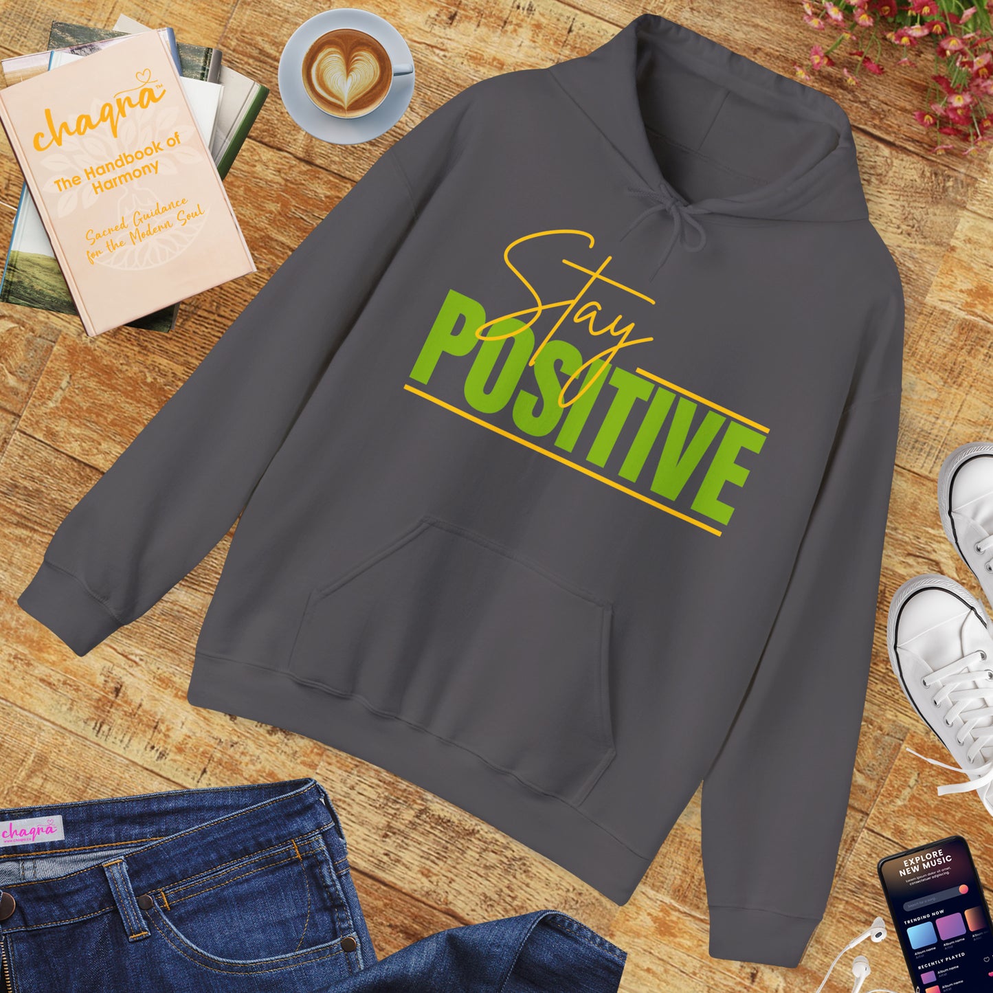 🌞STAY POSITIVE Hoodie — Radiate Light, Wear Your Energy ✨🔥
