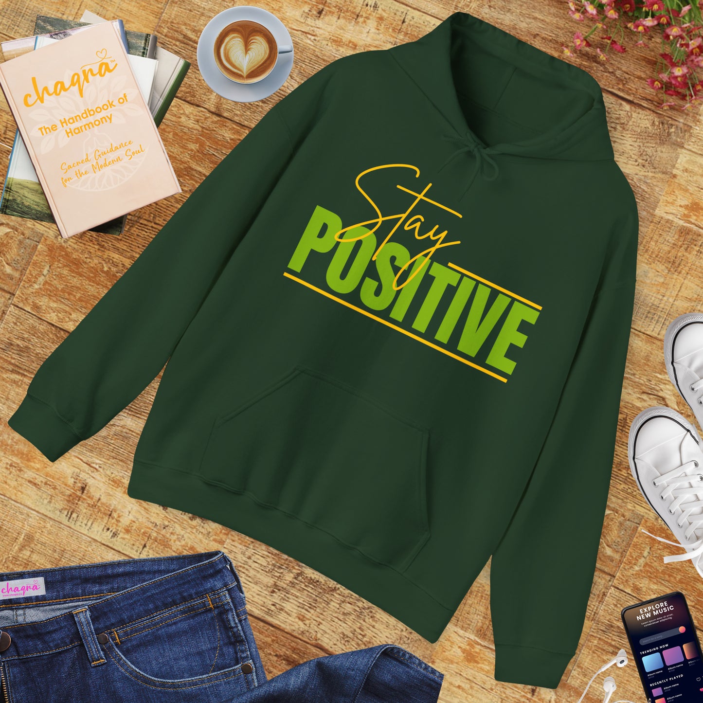 🌞STAY POSITIVE Hoodie — Radiate Light, Wear Your Energy ✨🔥