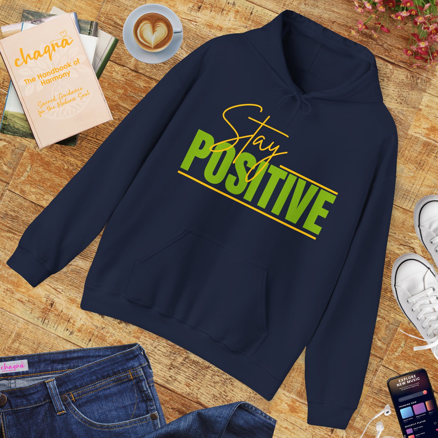 🌞STAY POSITIVE Hoodie — Radiate Light, Wear Your Energy ✨🔥