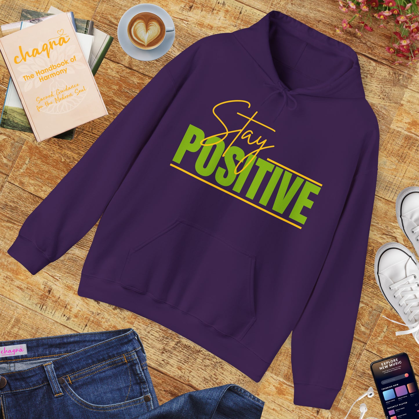 🌞STAY POSITIVE Hoodie — Radiate Light, Wear Your Energy ✨🔥