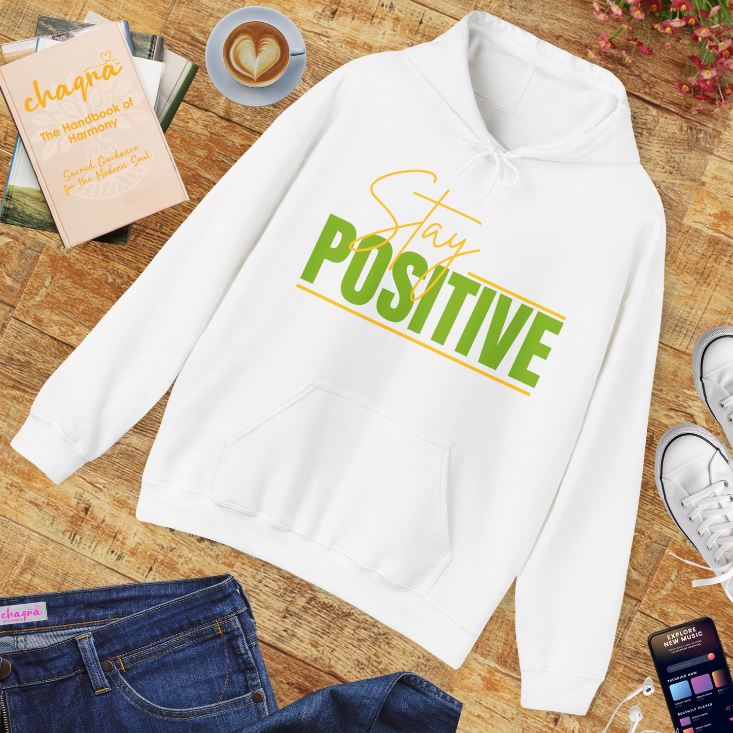 🌞STAY POSITIVE Hoodie — Radiate Light, Wear Your Energy ✨🔥