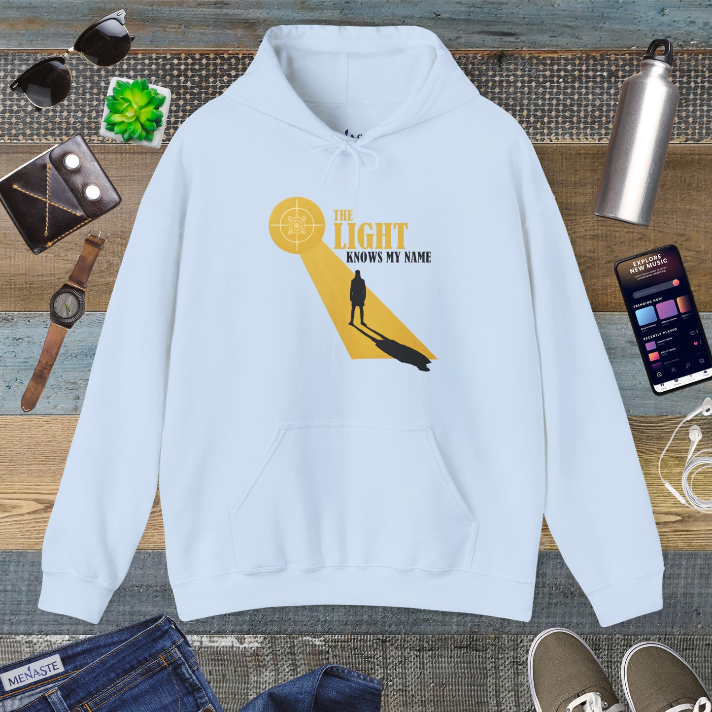 ☀️ THE LIGHT KNOWS MY NAME — Menaste™ Hoodie