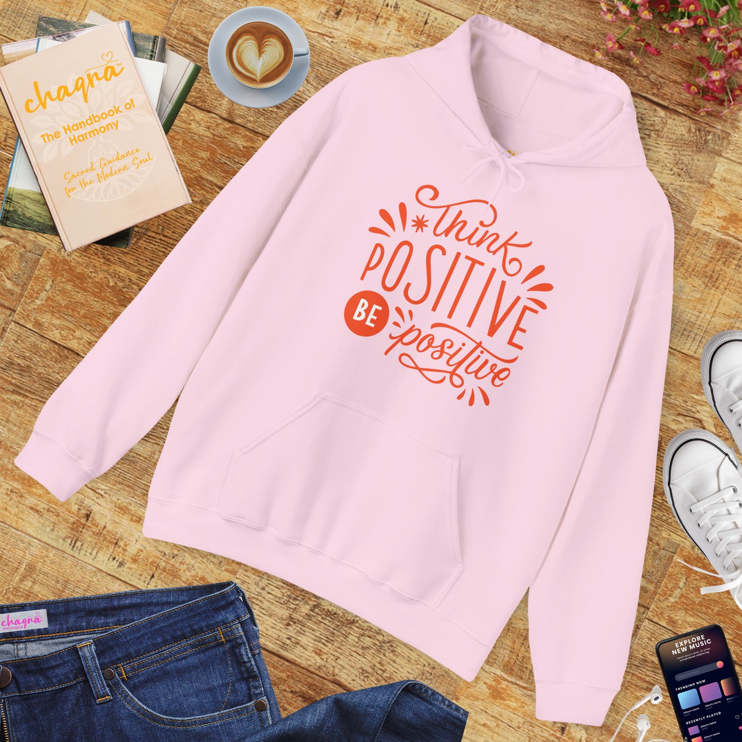 💛Think Positive, Be Positive Hoodie✨🌿