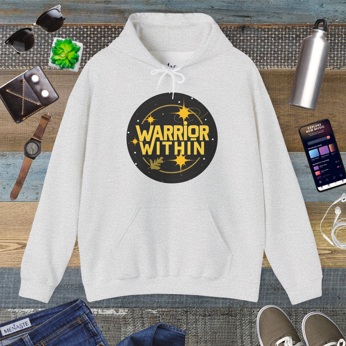 ⭐🔥 Menaste "WARRIOR WITHIN" — Inner Strength Hoodie