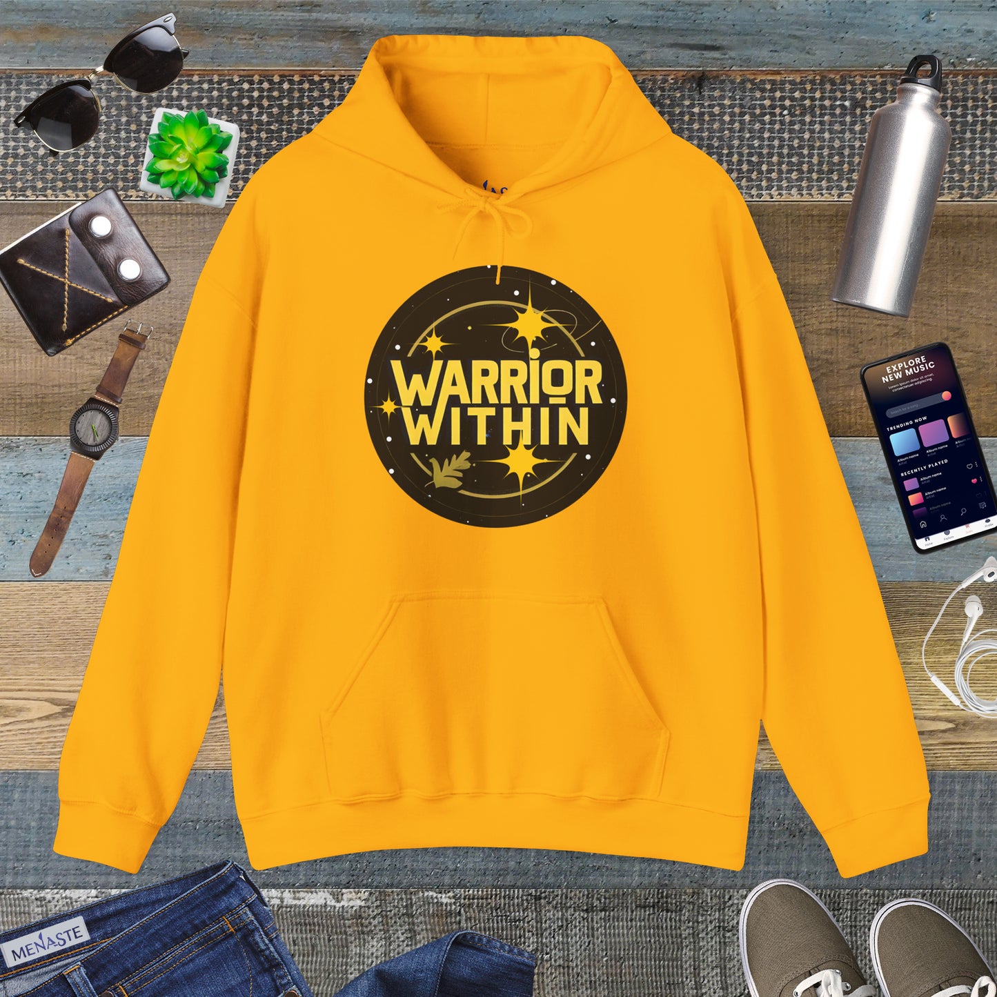 ⭐🔥 Menaste "WARRIOR WITHIN" — Inner Strength Hoodie