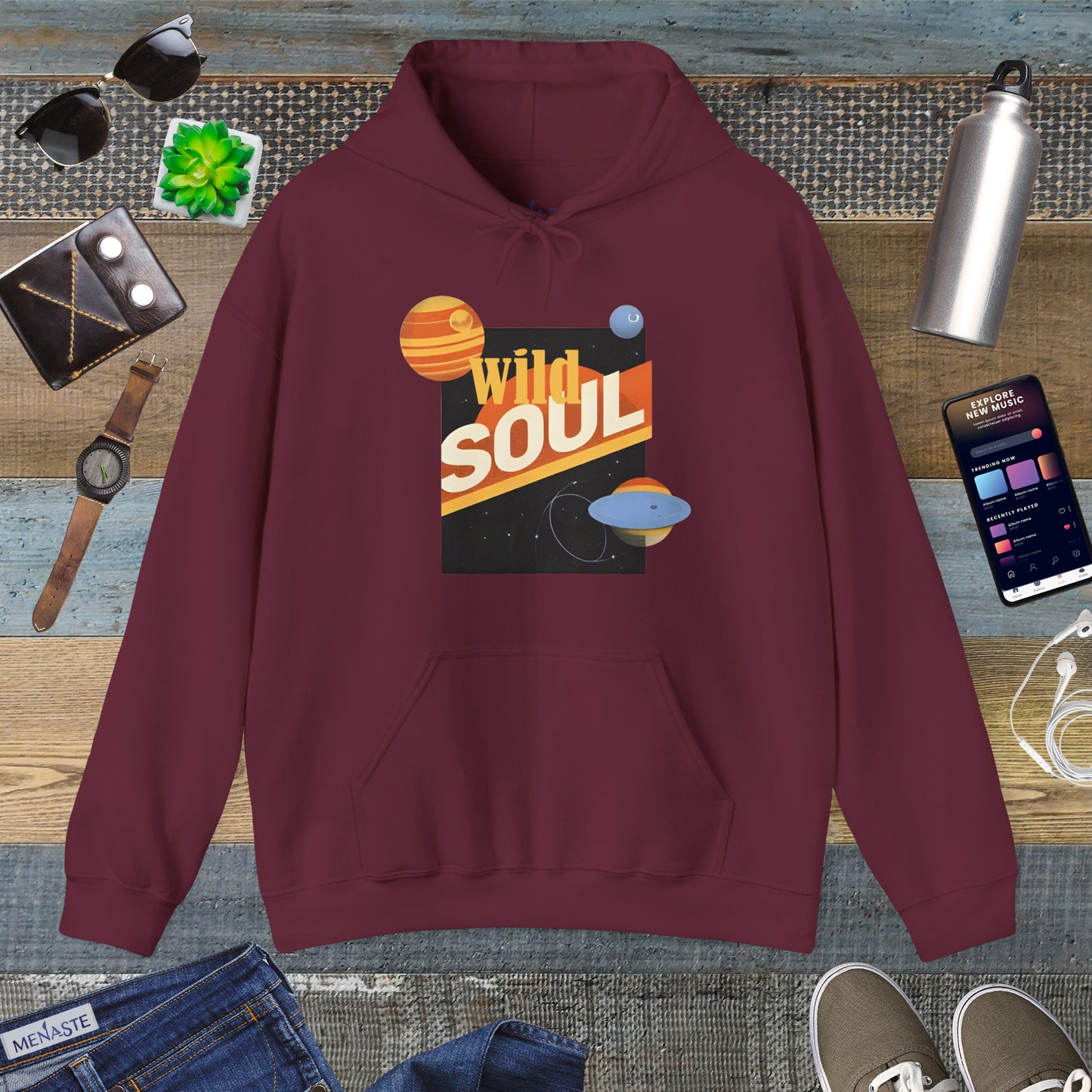 🌌 Menaste "WILD SOUL" — Cosmic Nomad Hoodie
