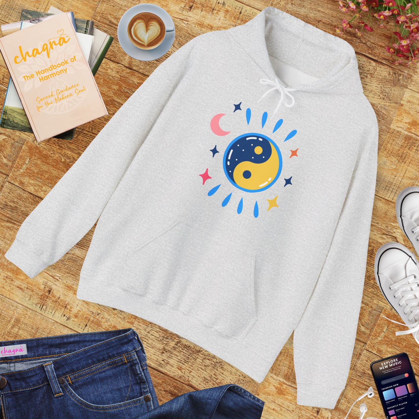 🌙Lunar Balance Hoodie - Wrapped in Cosmic Harmony ✨