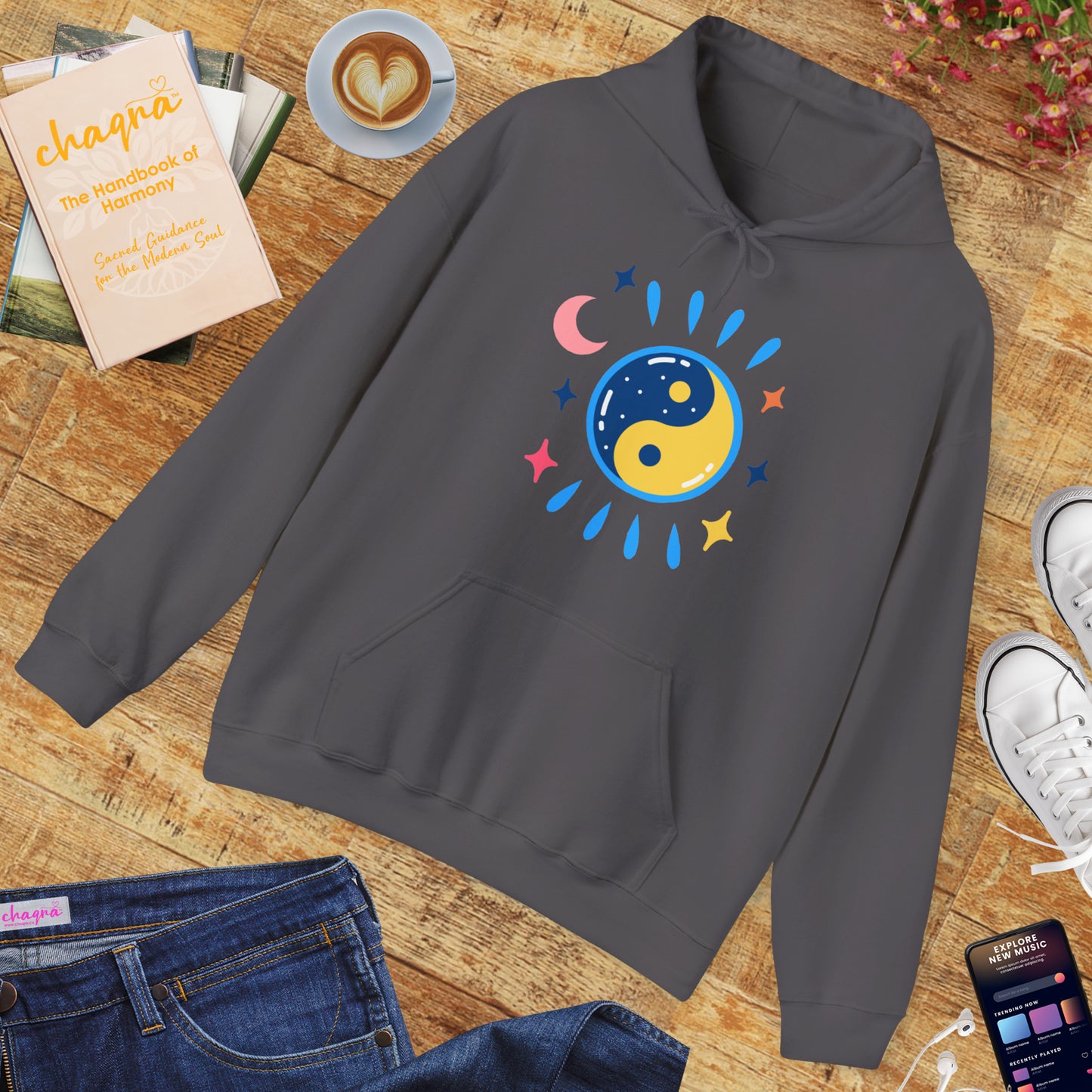 🌙Lunar Balance Hoodie - Wrapped in Cosmic Harmony ✨