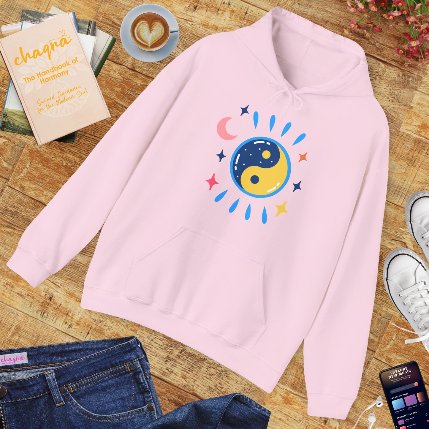 🌙Lunar Balance Hoodie - Wrapped in Cosmic Harmony ✨