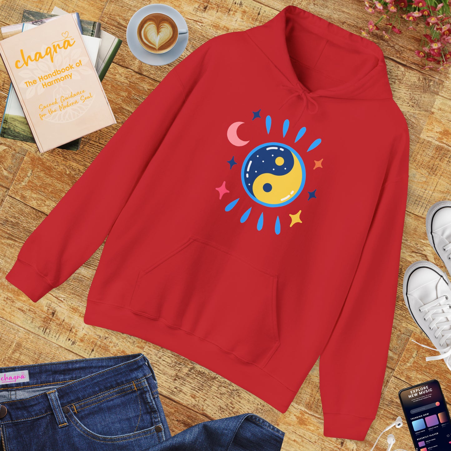 🌙Lunar Balance Hoodie - Wrapped in Cosmic Harmony ✨