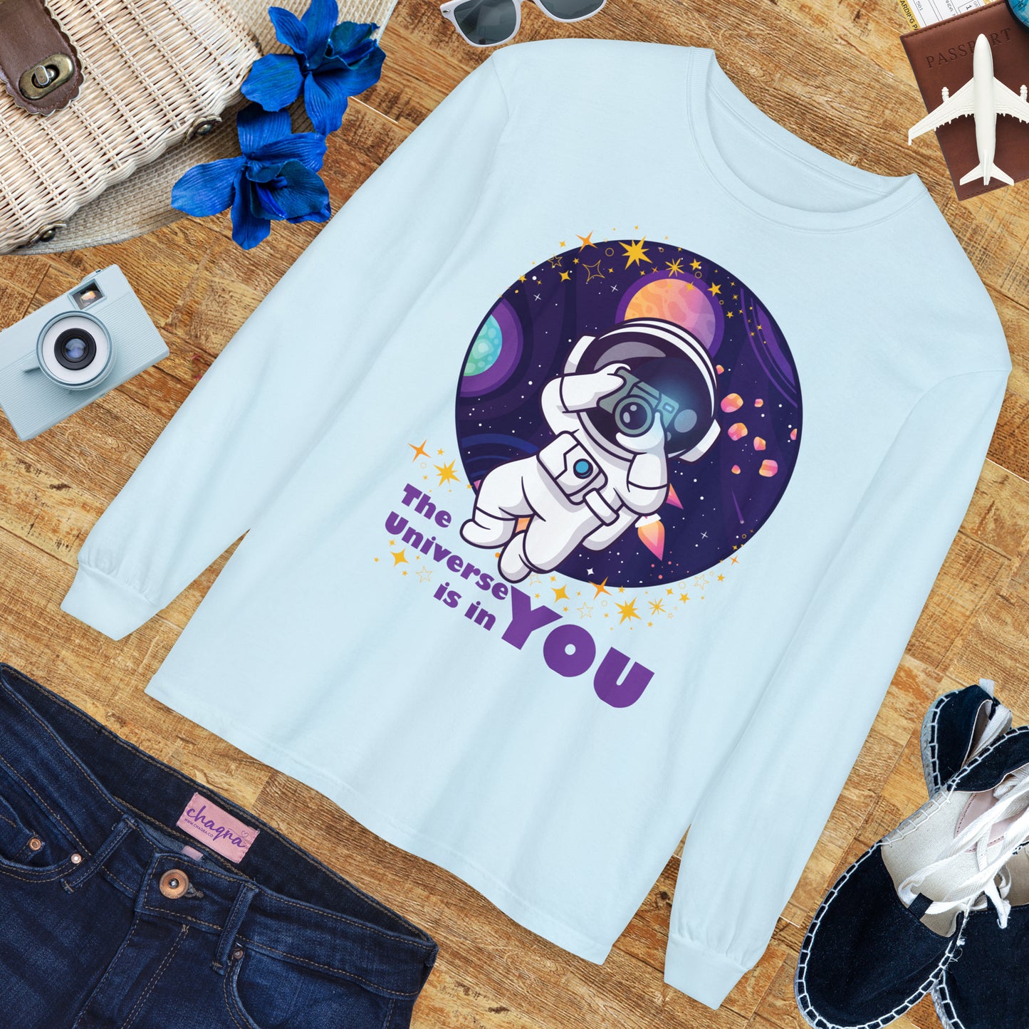 🌌The Universe Is in You - Cosmic Long Sleeve Tee