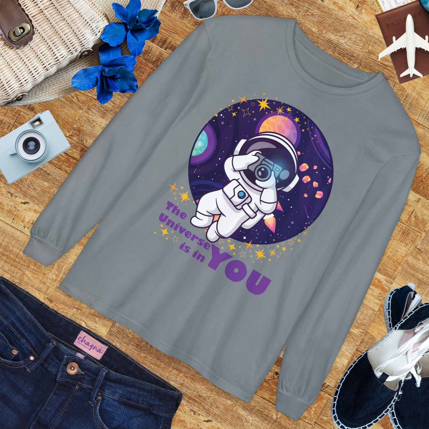 🌌The Universe Is in You - Cosmic Long Sleeve Tee
