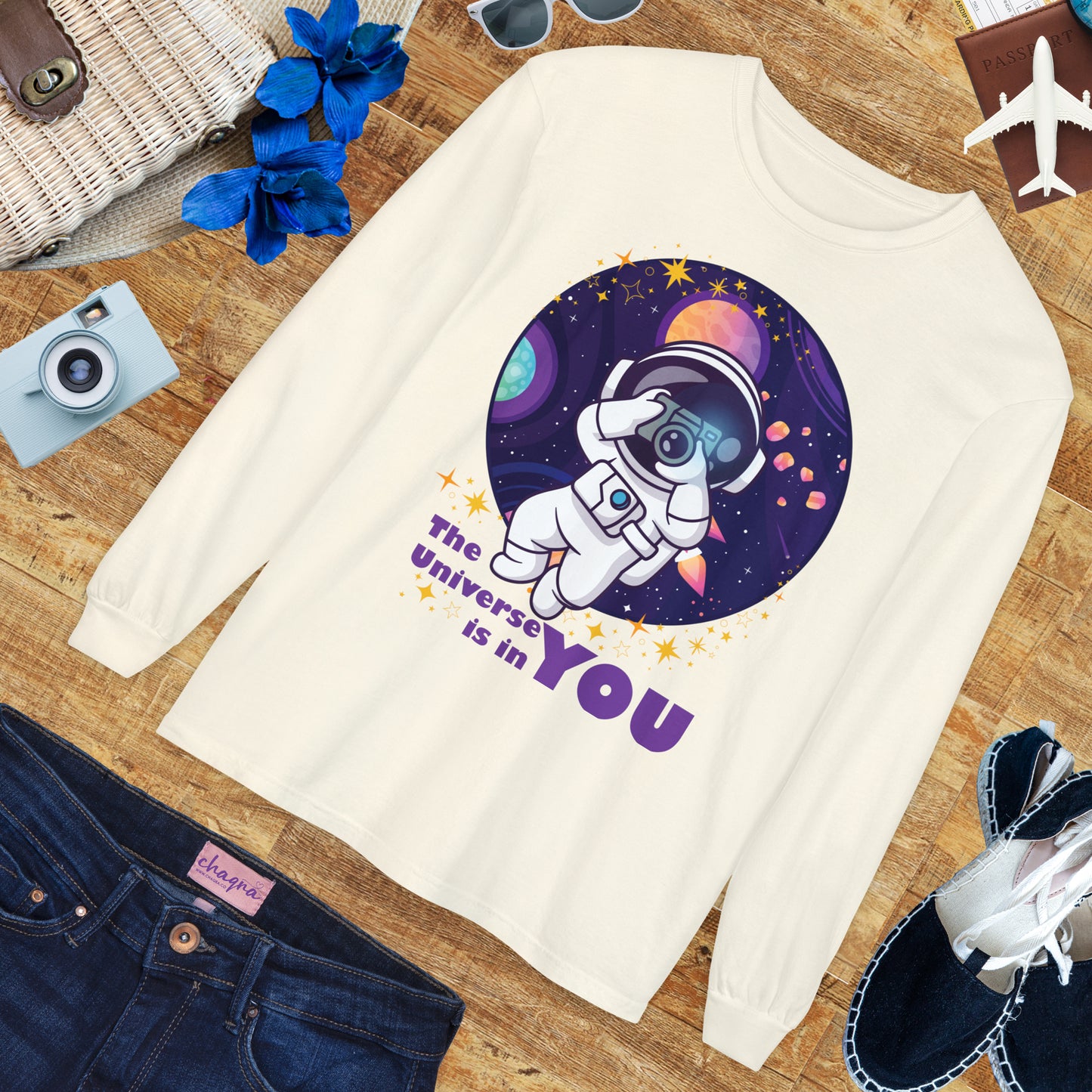 🌌The Universe Is in You - Cosmic Long Sleeve Tee