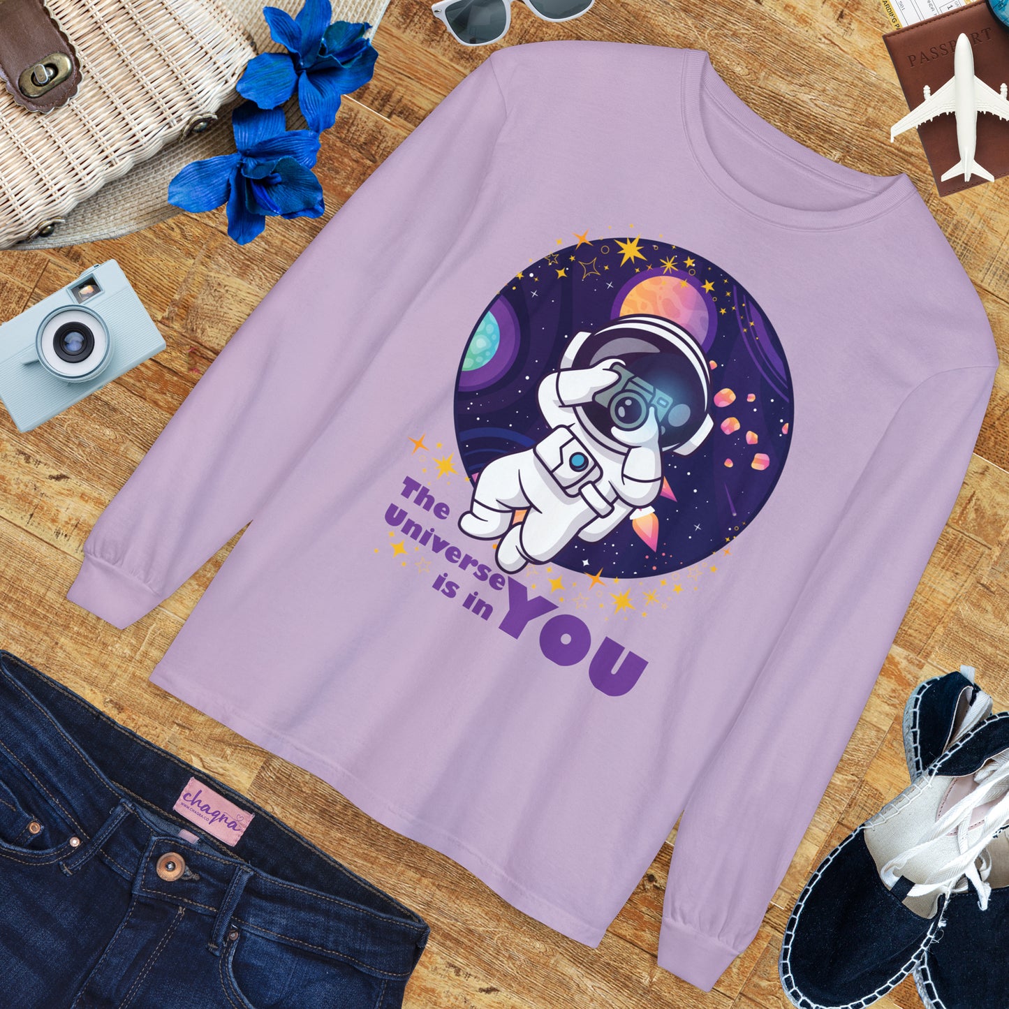 🌌The Universe Is in You - Cosmic Long Sleeve Tee