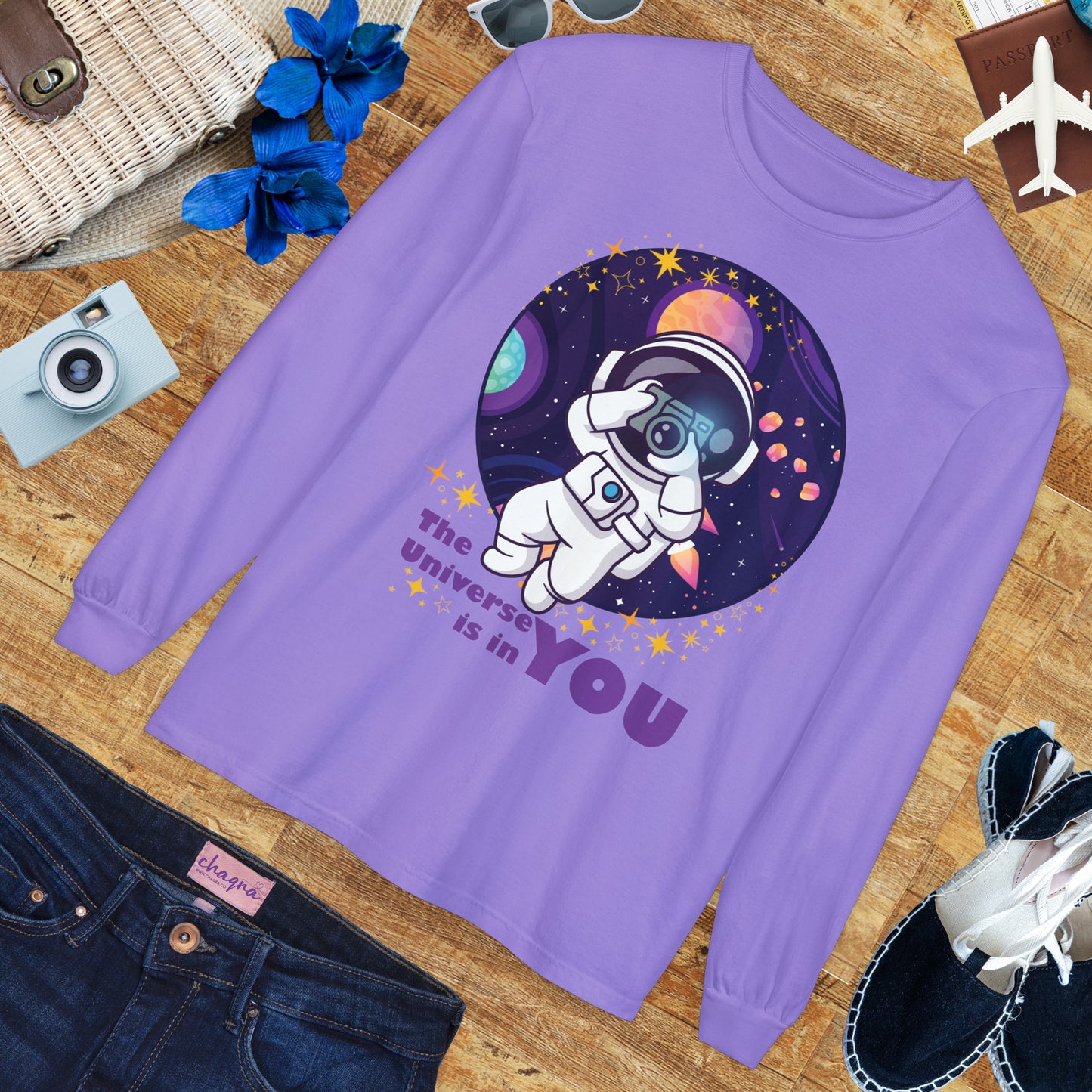🌌The Universe Is in You - Cosmic Long Sleeve Tee