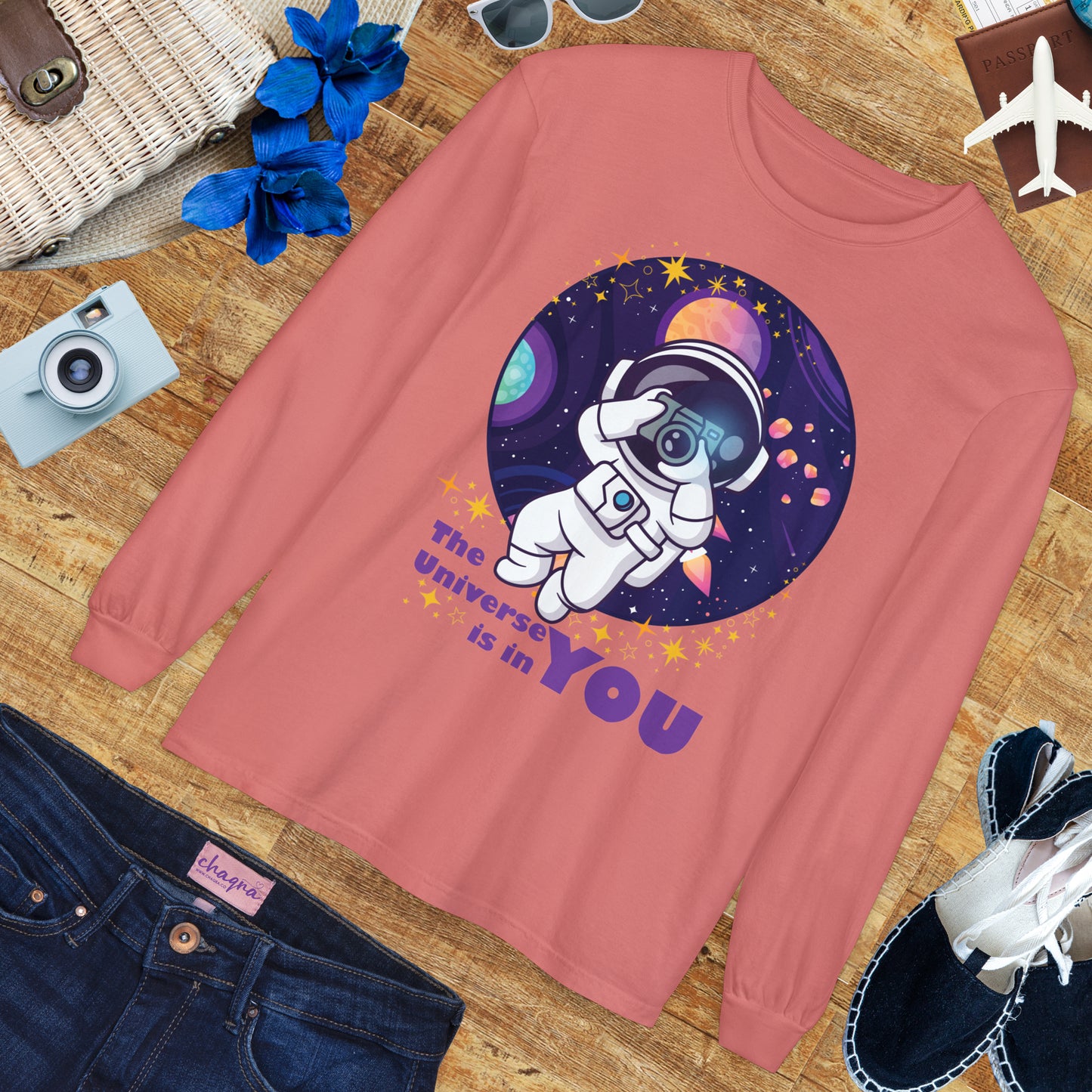 🌌The Universe Is in You - Cosmic Long Sleeve Tee