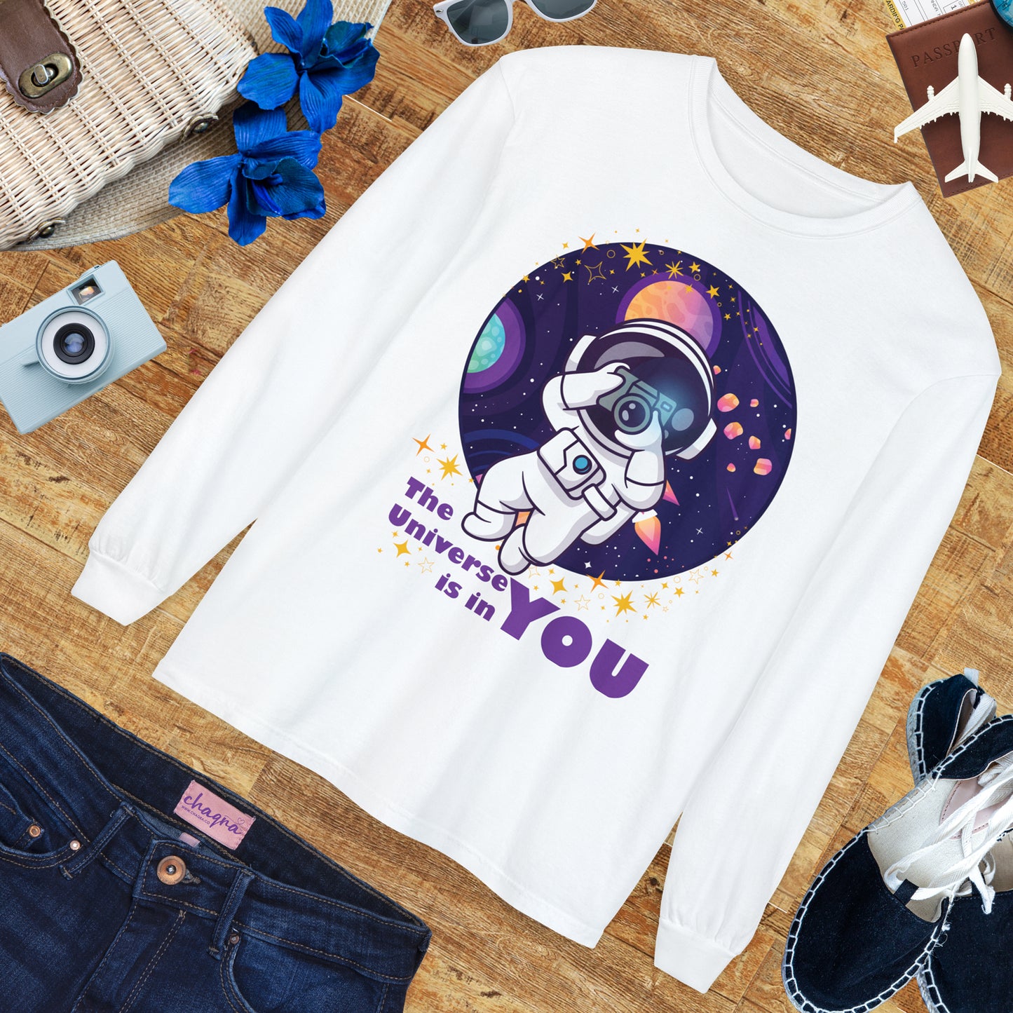 🌌The Universe Is in You - Cosmic Long Sleeve Tee