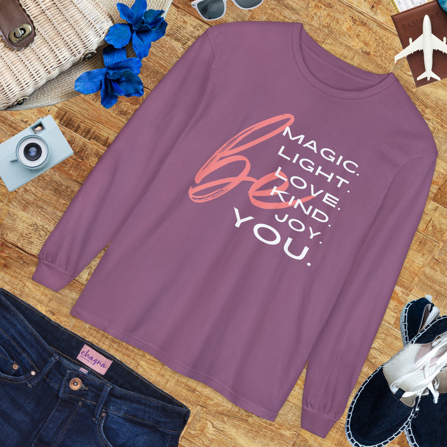 🌈BE magic, light, love, kind, joy, YOU - Affirmation Long Sleeve Tee