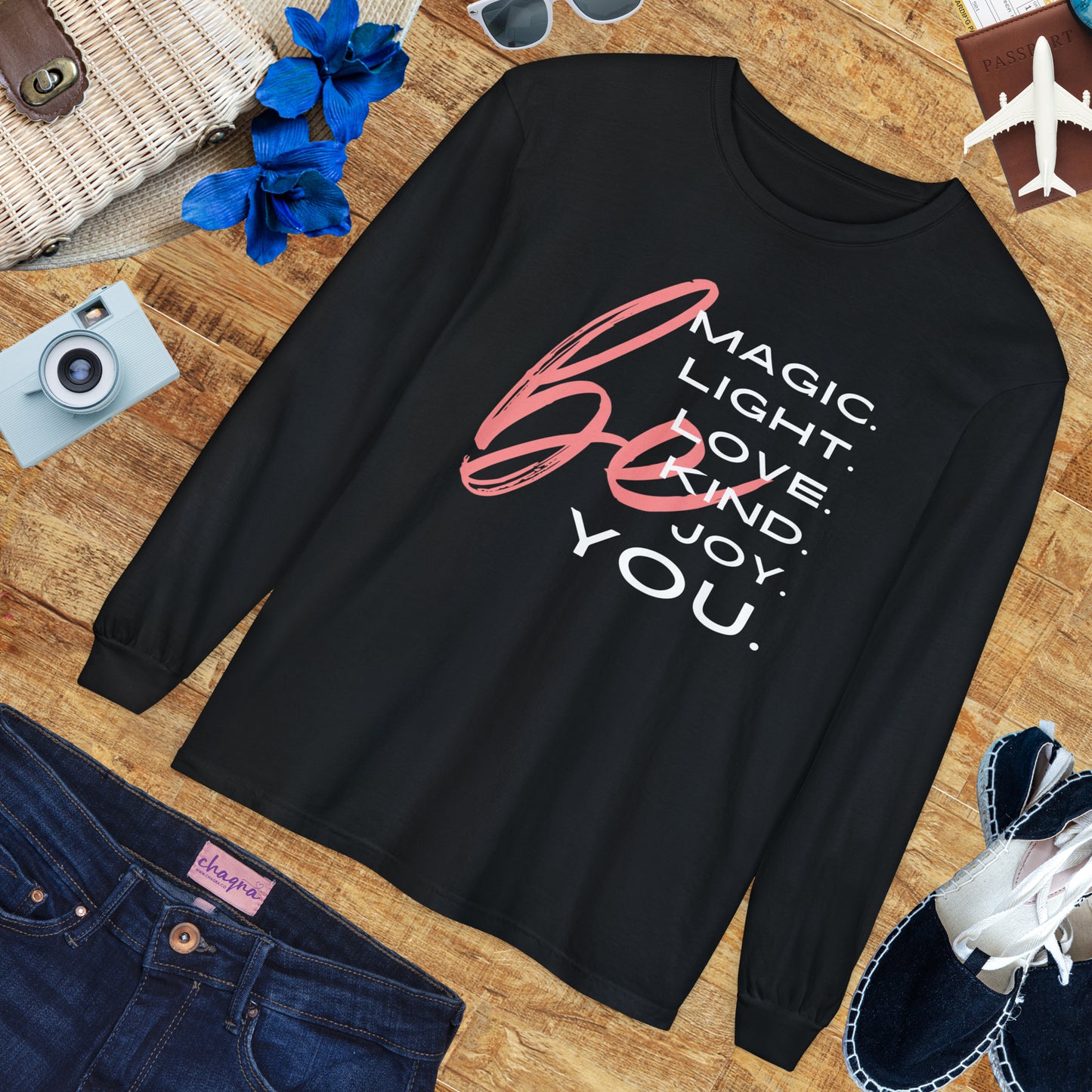 🌈BE magic, light, love, kind, joy, YOU - Affirmation Long Sleeve Tee