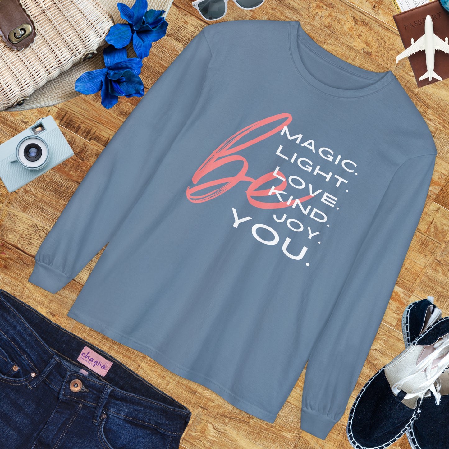 🌈BE magic, light, love, kind, joy, YOU - Affirmation Long Sleeve Tee