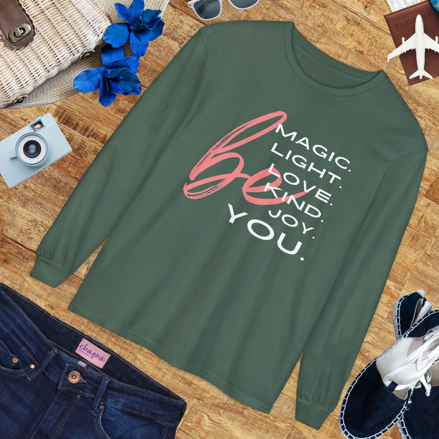 🌈BE magic, light, love, kind, joy, YOU - Affirmation Long Sleeve Tee