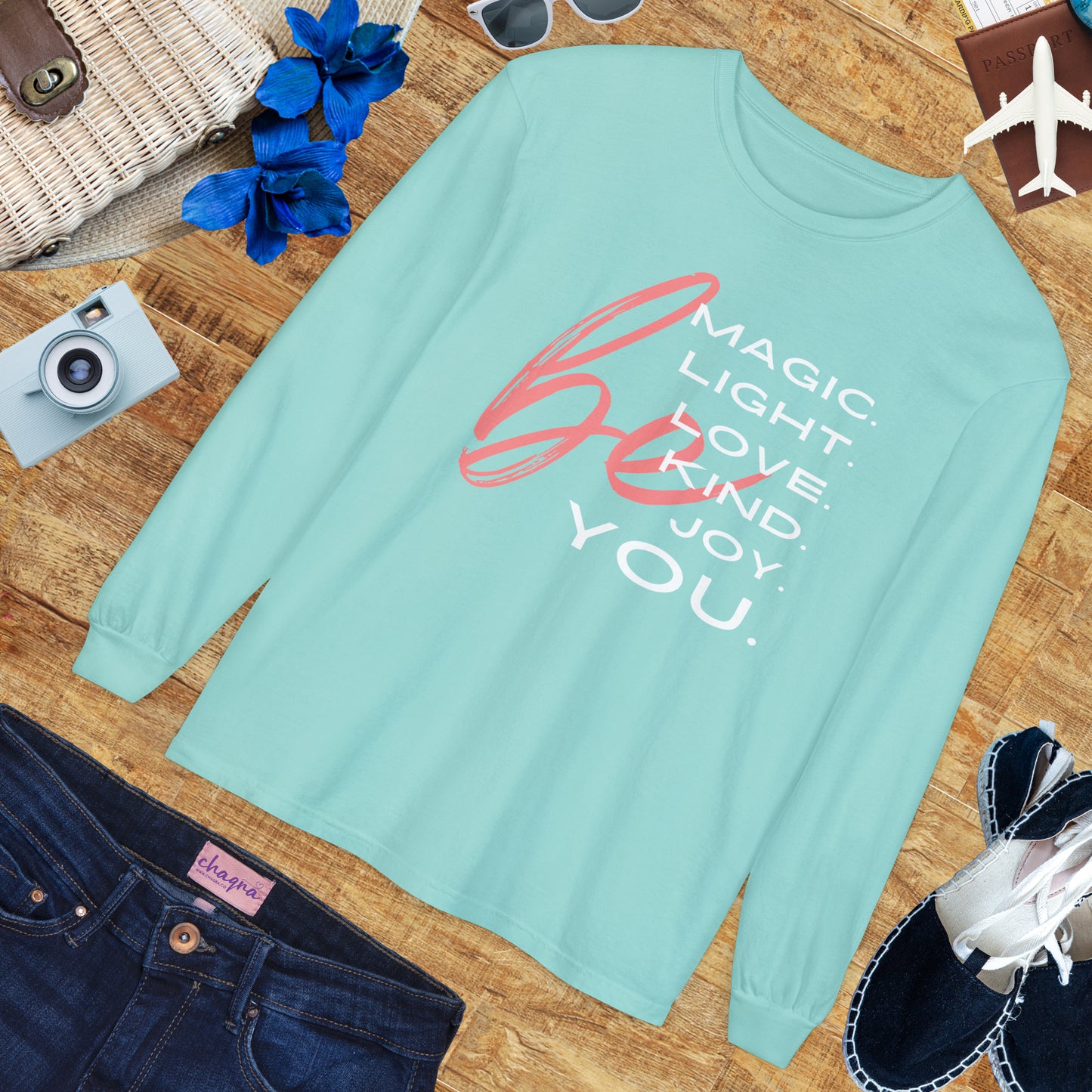 🌈BE magic, light, love, kind, joy, YOU - Affirmation Long Sleeve Tee