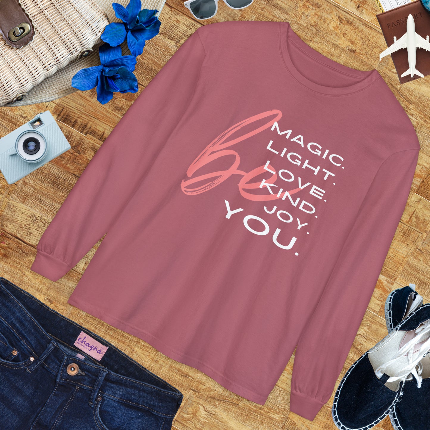 🌈BE magic, light, love, kind, joy, YOU - Affirmation Long Sleeve Tee