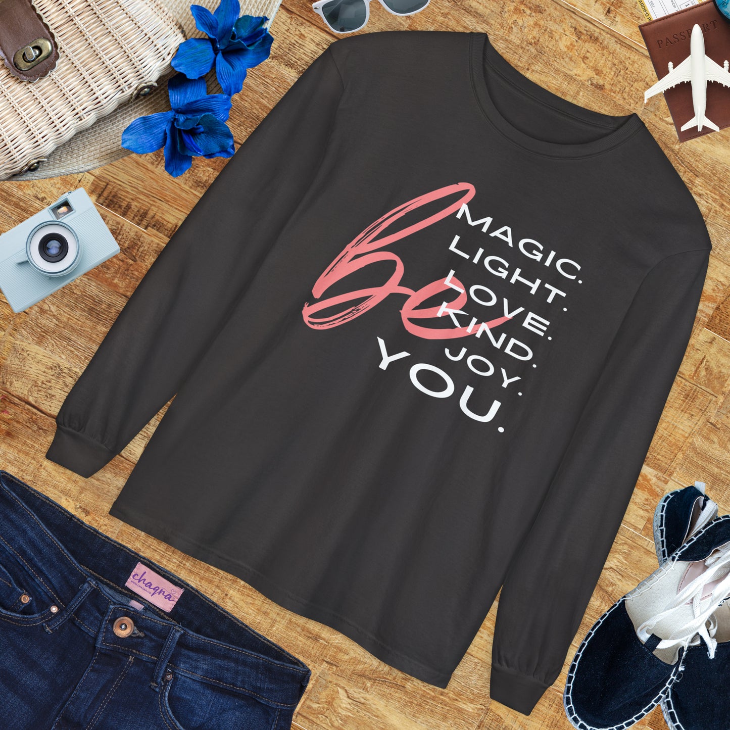 🌈BE magic, light, love, kind, joy, YOU - Affirmation Long Sleeve Tee
