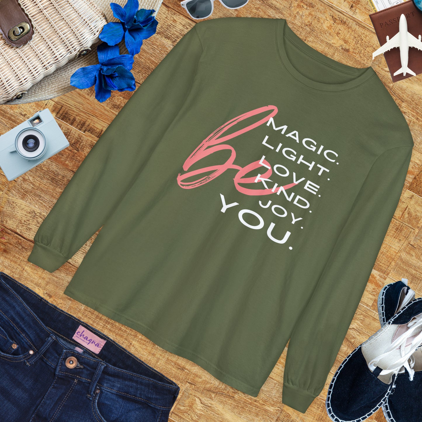 🌈BE magic, light, love, kind, joy, YOU - Affirmation Long Sleeve Tee