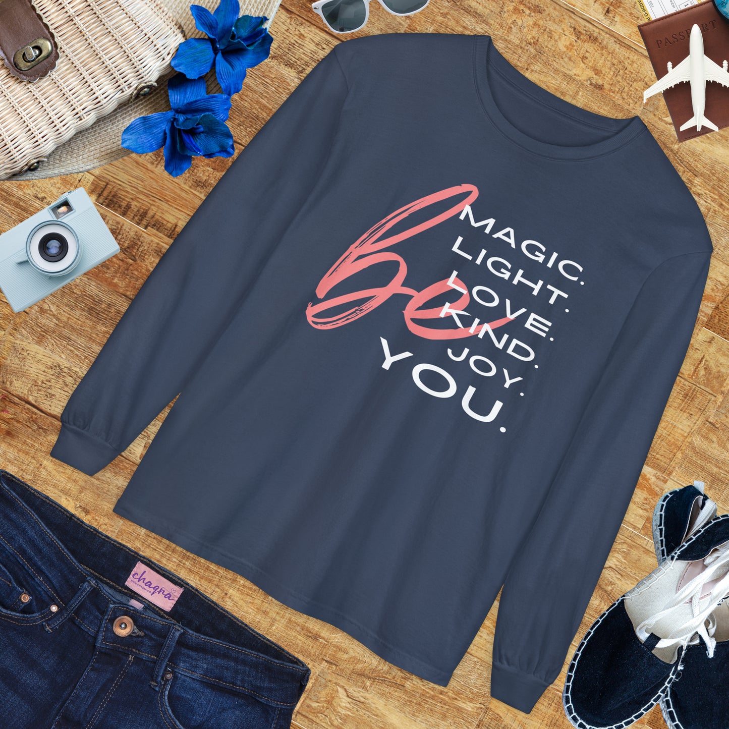 🌈BE magic, light, love, kind, joy, YOU - Affirmation Long Sleeve Tee