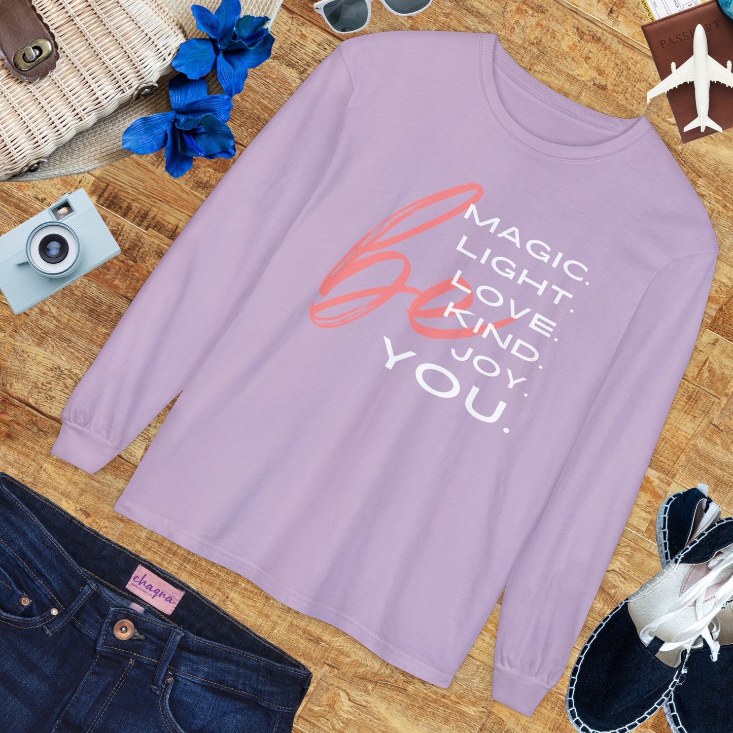 🌈BE magic, light, love, kind, joy, YOU - Affirmation Long Sleeve Tee