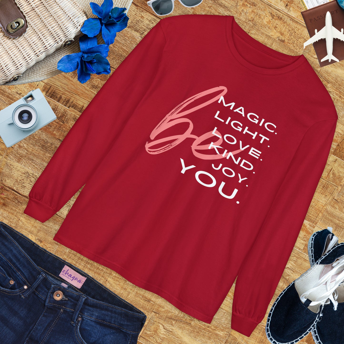 🌈BE magic, light, love, kind, joy, YOU - Affirmation Long Sleeve Tee